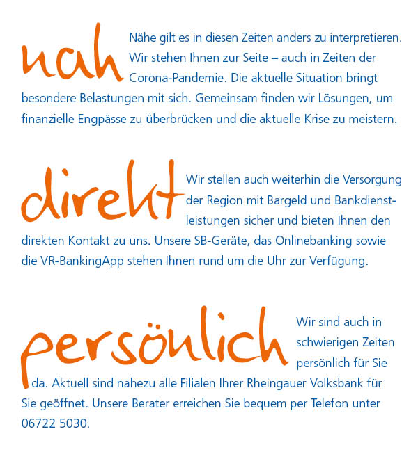 Nah Direkt Personlich Rheingauer Volksbank Eg